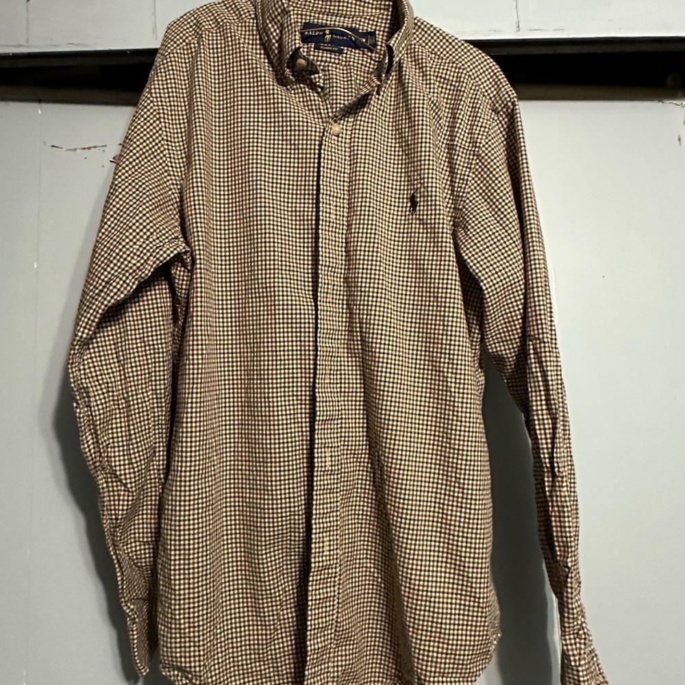 Ralph Lauren Brown Casual Button Down Shirt